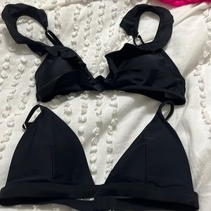 Black bikini tops